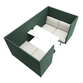 Outline Four Seater Acoustic Privacy Lounge High Back Sofa Meeting Booth with Table - Gavisco Office Furniture